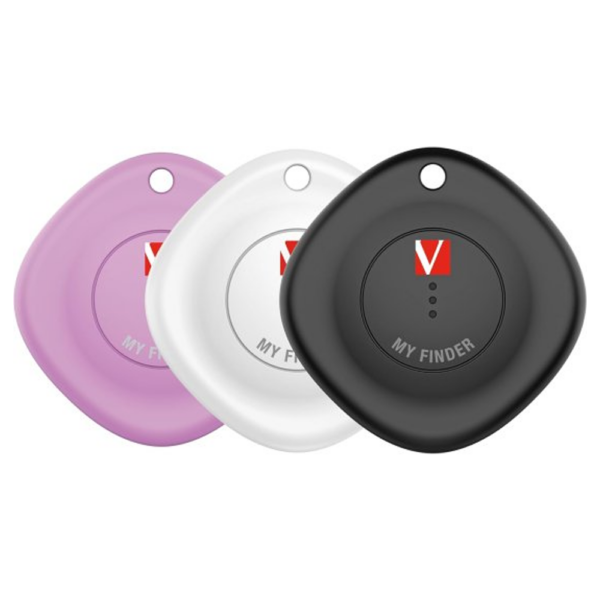 מארז תגי איתור Bluetooth MYF-03 My Finder מבית Verbatim - צבע שחור/לבן/סגול בהיר